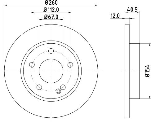 HELLA PAGID 8DD 355 105-971 - Гальмівний диск autozip.com.ua