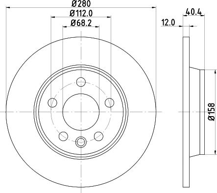 HELLA PAGID 8DD 355 105-611 - Гальмівний диск autozip.com.ua