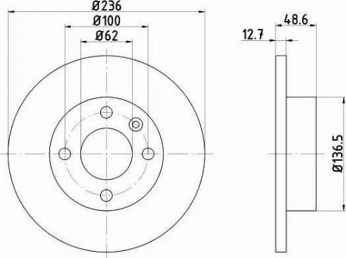 HELLA PAGID 8DD 355 105-891 - Гальмівний диск autozip.com.ua