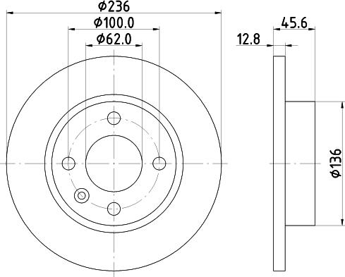 HELLA PAGID 8DD 355 105-871 - Гальмівний диск autozip.com.ua