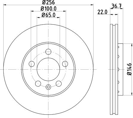 HELLA PAGID 8DD 355 123-821 - Гальмівний диск autozip.com.ua