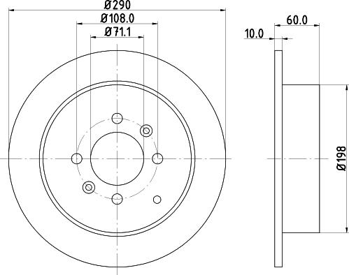 HELLA PAGID 8DD 355 105-231 - Гальмівний диск autozip.com.ua