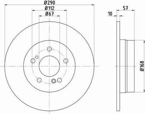 HELLA PAGID 8DD 355 105-731 - Гальмівний диск autozip.com.ua