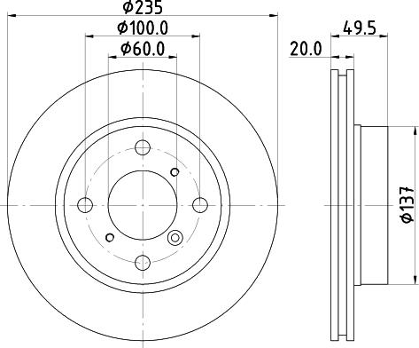 HELLA PAGID 8DD 355 106-231 - Гальмівний диск autozip.com.ua