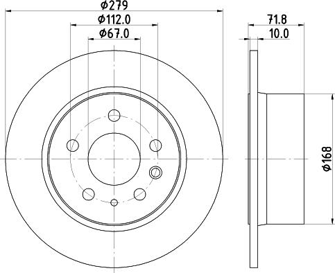 HELLA PAGID 8DD 355 100-991 - Гальмівний диск autozip.com.ua