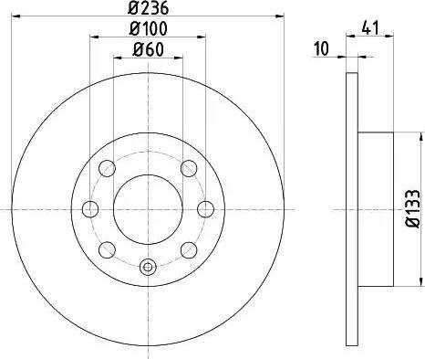 HELLA PAGID 8DD 355 100-411 - Гальмівний диск autozip.com.ua