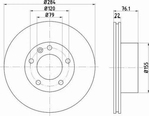 HELLA PAGID 8DD 355 100-501 - Гальмівний диск autozip.com.ua