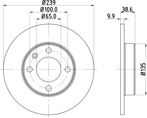 HELLA PAGID 8DD 355 100-051 - Гальмівний диск autozip.com.ua