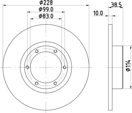 HELLA PAGID 8DD 355 100-031 - Гальмівний диск autozip.com.ua