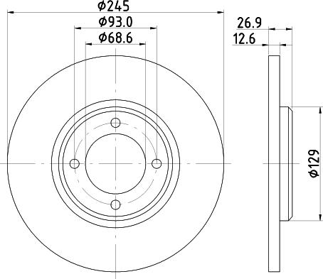 HELLA PAGID 8DD 355 100-021 - Гальмівний диск autozip.com.ua