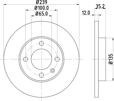 HELLA PAGID 8DD 355 123-831 - Гальмівний диск autozip.com.ua