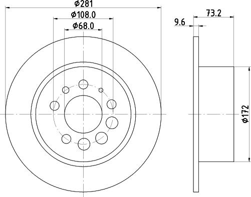 HELLA PAGID 8DD 355 100-891 - Гальмівний диск autozip.com.ua