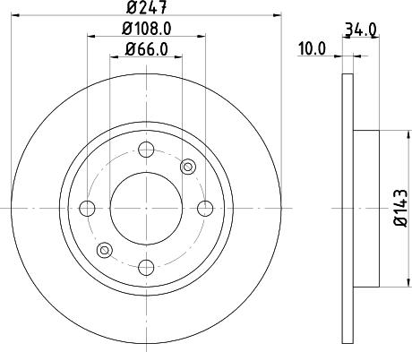 HELLA PAGID 8DD 355 100-841 - Гальмівний диск autozip.com.ua