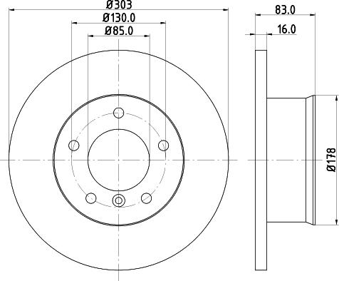 HELLA PAGID 8DD 355 100-391 - Гальмівний диск autozip.com.ua