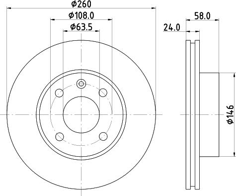 HELLA PAGID 8DD 355 100-721 - Гальмівний диск autozip.com.ua