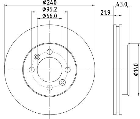 HELLA PAGID 8DD 355 101-901 - Гальмівний диск autozip.com.ua