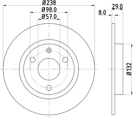 HELLA PAGID 8DD 355 101-451 - Гальмівний диск autozip.com.ua