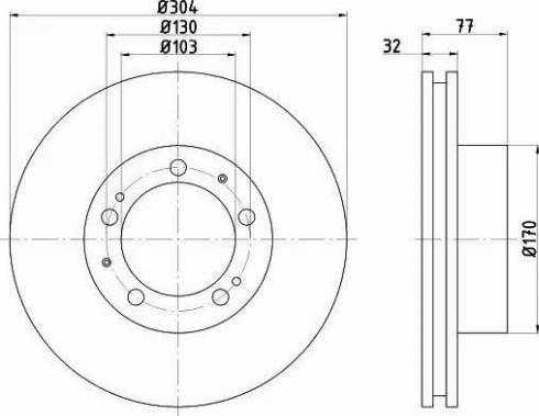 HELLA PAGID 8DD 355 101-541 - Гальмівний диск autozip.com.ua