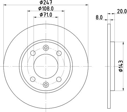 HELLA PAGID 8DD 355 101-811 - Гальмівний диск autozip.com.ua