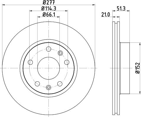 HELLA PAGID 8DD 355 124-161 - Гальмівний диск autozip.com.ua