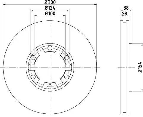 HELLA PAGID 8DD 355 108-021 - Гальмівний диск autozip.com.ua