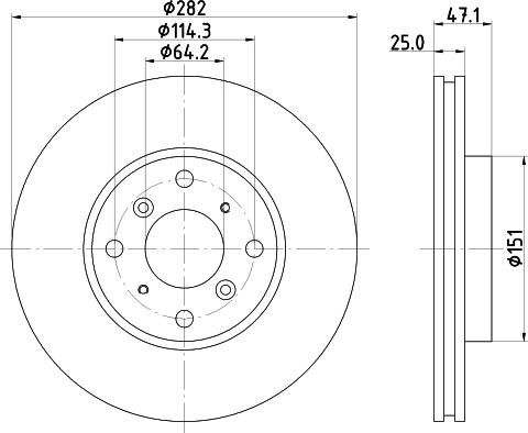 HELLA PAGID 8DD 355 108-131 - Гальмівний диск autozip.com.ua