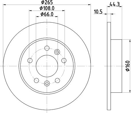 HELLA PAGID 8DD 355 103-531 - Гальмівний диск autozip.com.ua