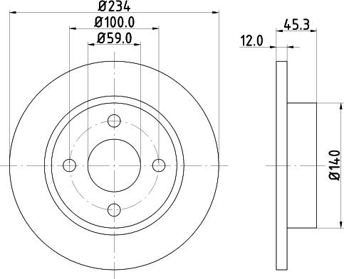 HELLA PAGID 8DD 355 103-341 - Гальмівний диск autozip.com.ua