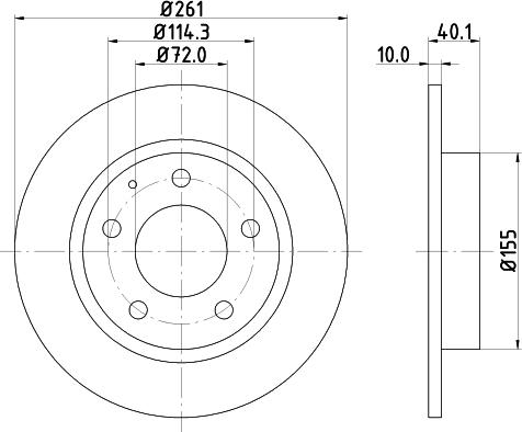 HELLA PAGID 8DD 355 103-231 - Гальмівний диск autozip.com.ua