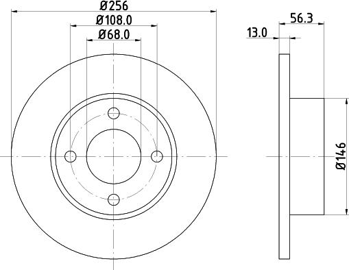 HELLA PAGID 8DD 355 102-841 - Гальмівний диск autozip.com.ua