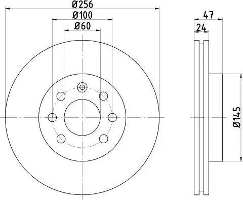 HELLA PAGID 8DD 355 107-151 - Гальмівний диск autozip.com.ua