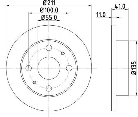 HELLA PAGID 8DD 355 107-291 - Гальмівний диск autozip.com.ua