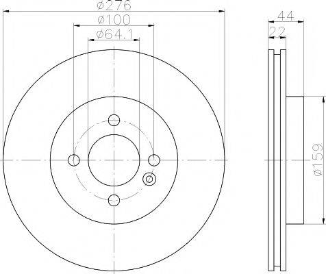 HELLA PAGID 8DD 355 107-792 - Гальмівний диск autozip.com.ua