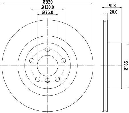 HELLA PAGID 8DD 355 119-542 - Гальмівний диск autozip.com.ua