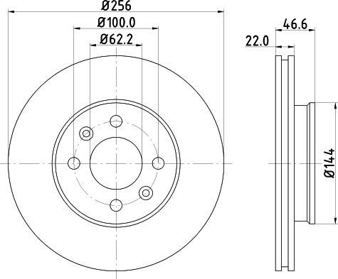 HELLA PAGID 8DD 355 119-011 - Гальмівний диск autozip.com.ua