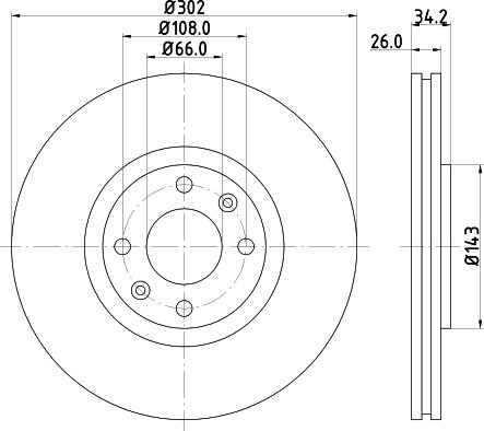 HELLA PAGID 8DD 355 119-161 - Гальмівний диск autozip.com.ua