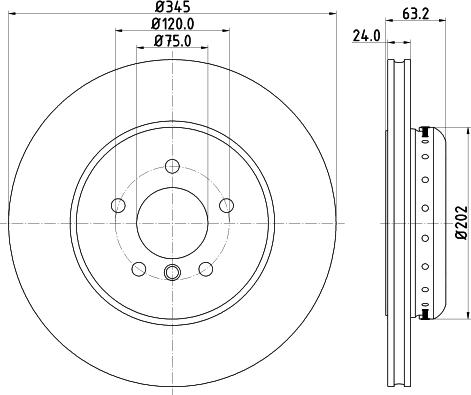 HELLA PAGID 8DD 355 119-341 - Гальмівний диск autozip.com.ua