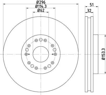 HELLA PAGID 8DD 355 119-381 - Гальмівний диск autozip.com.ua