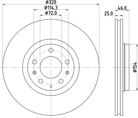 HELLA PAGID 8DD 355 114-491 - Гальмівний диск autozip.com.ua