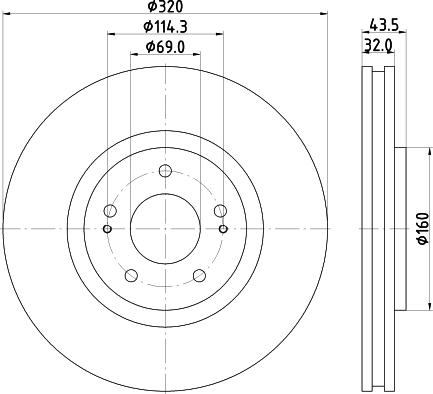 HELLA PAGID 8DD 355 114-841 - Гальмівний диск autozip.com.ua