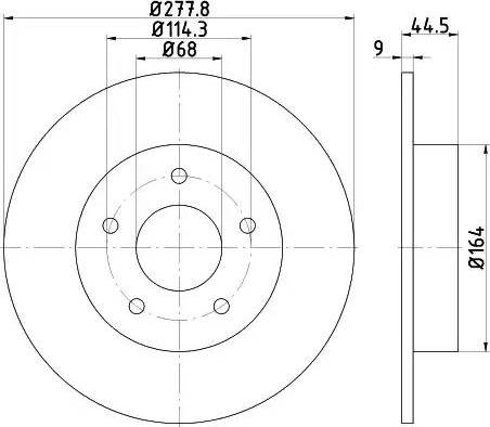 HELLA PAGID 8DD355115631 - Гальмівний диск autozip.com.ua