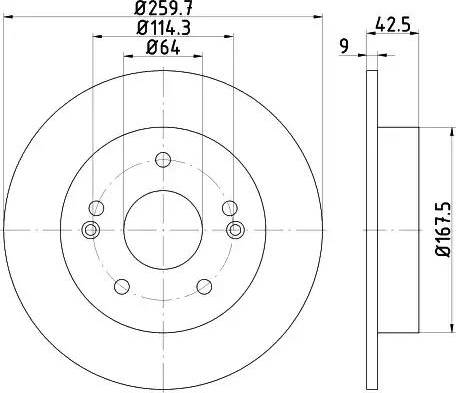 HELLA PAGID 8DD 355 115-021 - Гальмівний диск autozip.com.ua