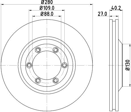 HELLA PAGID 8DD 355 115-231 - Гальмівний диск autozip.com.ua