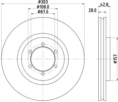 HELLA PAGID 8DD 355 115-721 - Гальмівний диск autozip.com.ua