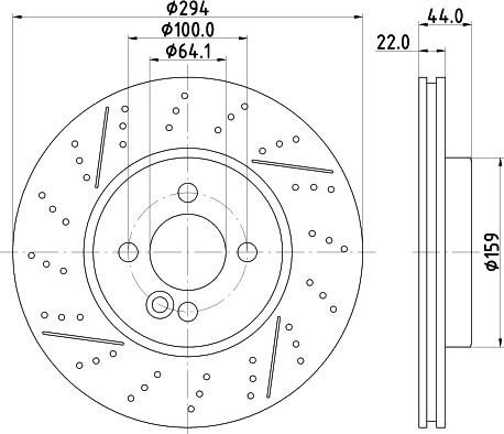 HELLA PAGID 8DD 355 116-211 - Гальмівний диск autozip.com.ua