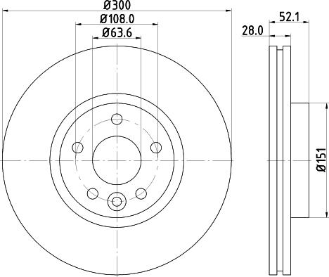 HELLA PAGID 8DD 355 116-221 - Гальмівний диск autozip.com.ua