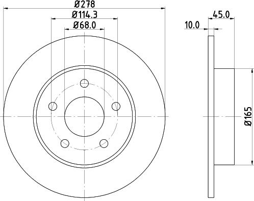 HELLA PAGID 8DD 355 110-401 - Гальмівний диск autozip.com.ua