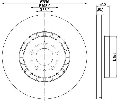 HELLA PAGID 8DD 355 110-591 - Гальмівний диск autozip.com.ua