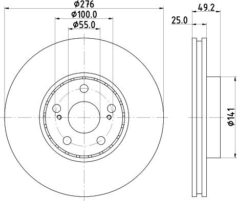 HELLA PAGID 8DD 355 110-531 - Гальмівний диск autozip.com.ua