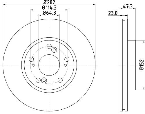 HELLA PAGID 8DD 355 110-631 - Гальмівний диск autozip.com.ua